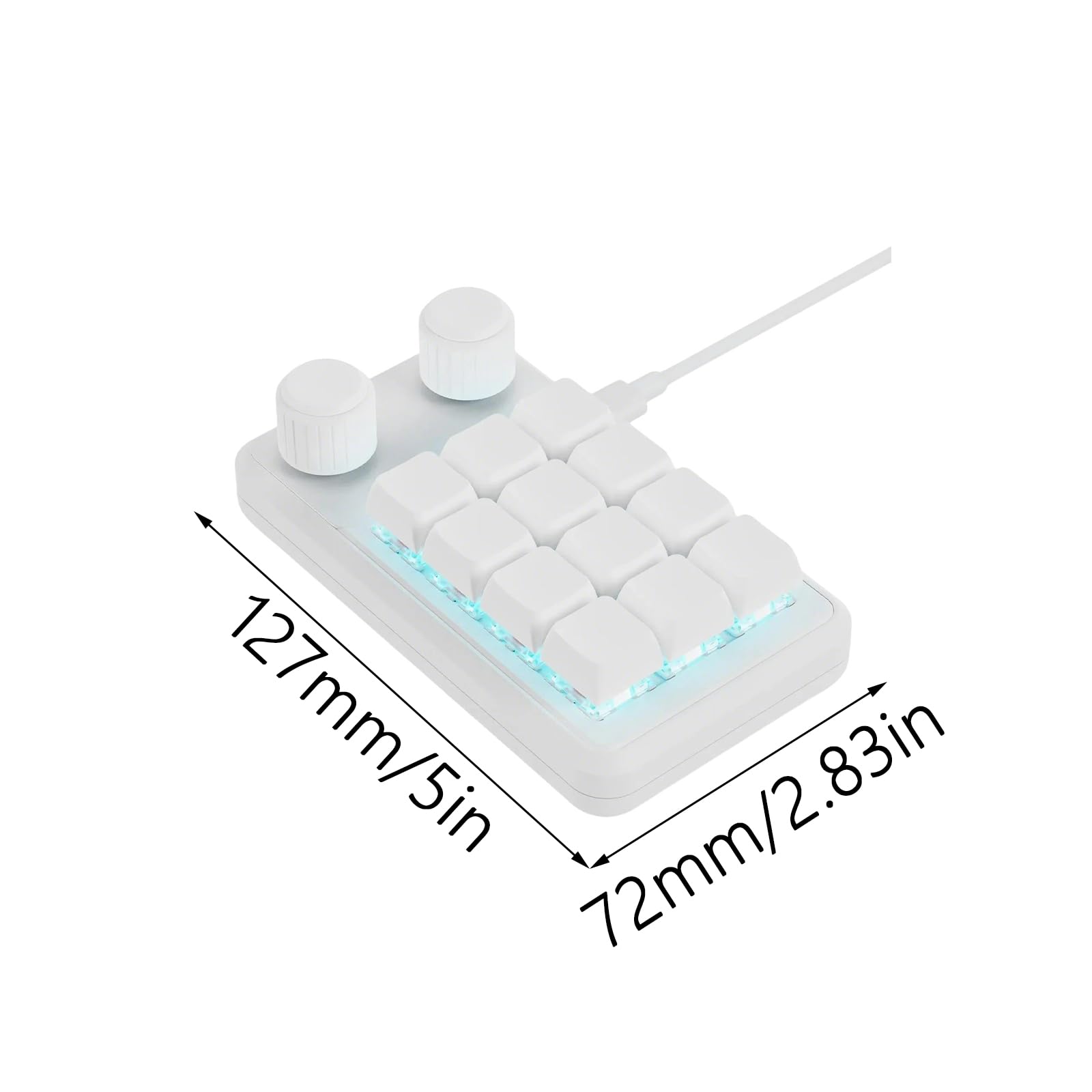 Pad da 12 Macro per Giocatori E Professionisti RGB Programmabili con Cavo Tipo C