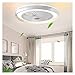 Luz de techo inalámbrica Ventilador de techo inteligente de 50 cm con lámpara Ventilador eléctrico Lámpara de ventilador decorativa inteligente App Control con control remoto. (Blade Color : Silver)