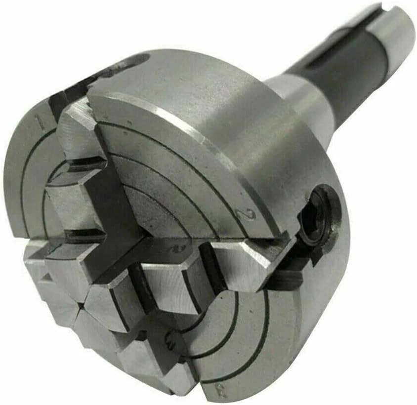 Mandrin de tour 4 mâchoires 50 mm en acier rectifié et pointe MT2