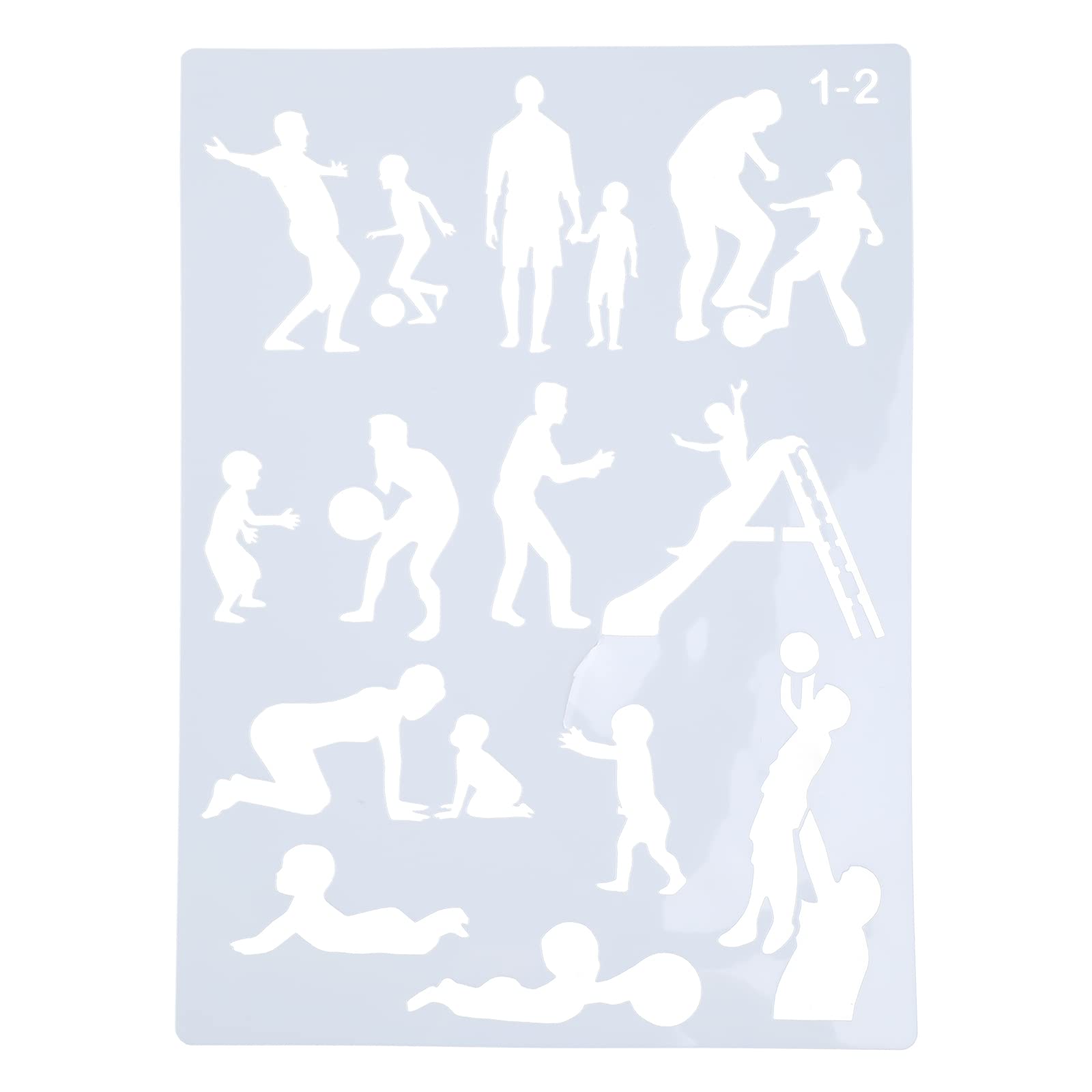 Lot de 9 pochoirs de peinture multifonctionnels flexibles pour meubles, murs, tissus, projets artistiques réutilisables pour enfants, adolescents, adultes, journaux d'artistes