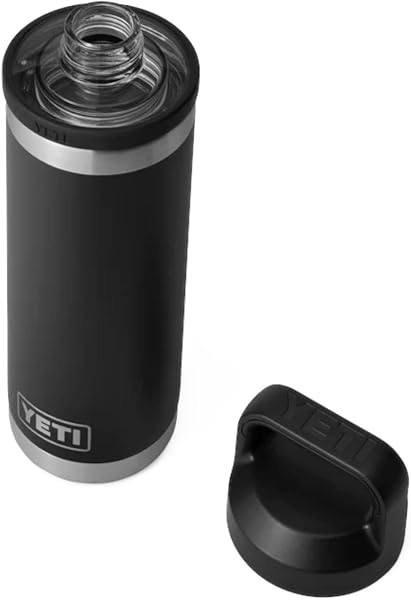 YETI Rambler Bottle Chug, Vacuum Insulated Stainless Steel Bottle with Chug Cap, Black, 18 oz (532 ml) - 2