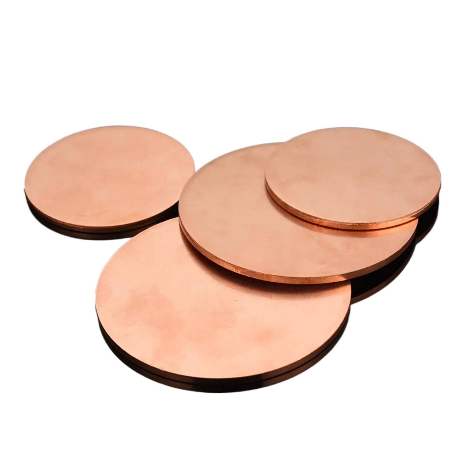 5 Stück T2-Kupferscheibenblech, runde Platte aus reinem Kupfer, Durchmesser 30 mm–50 mm, Dicke 0,1 mm–5 mm(50x4mm)