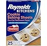 Reynolds Kitchens Cookie Baking Sheets, Pre-Cut Parchment Paper,25 Count (Pack of 4), 100 Total Sheets