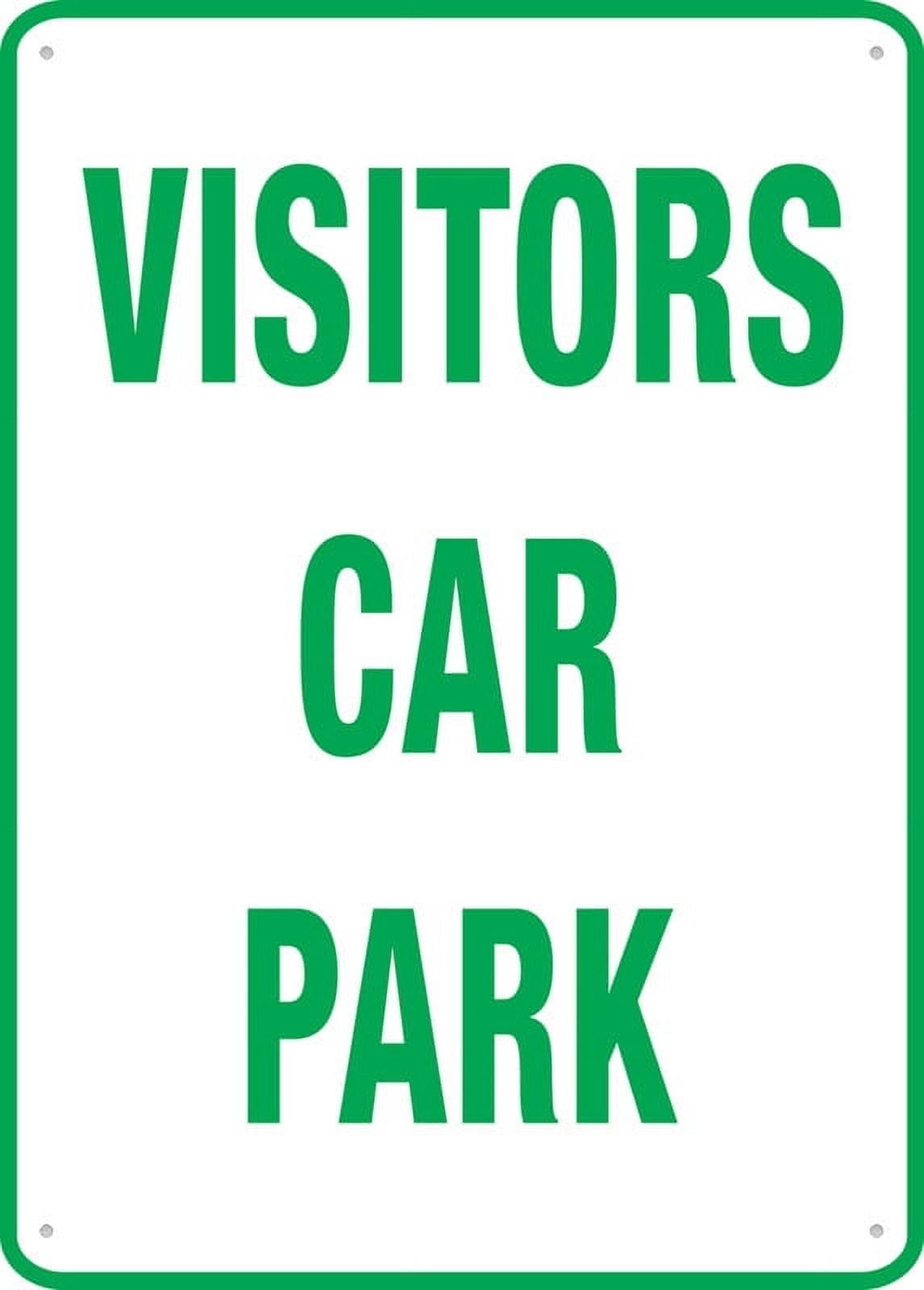 Visitors Car Park 8"x12" UV-Printed Aluminum Sign - Weatherproof, Indoor/Outdoor For Home/Business
