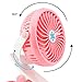 Oct17 Portable Stroller Table Fan Rechargeable Battery USB Mini Battery Operated Clip on Mini Desk Fan for Home Office Baby Stroller Car Laptop Study Gym Camping Tent - Pink