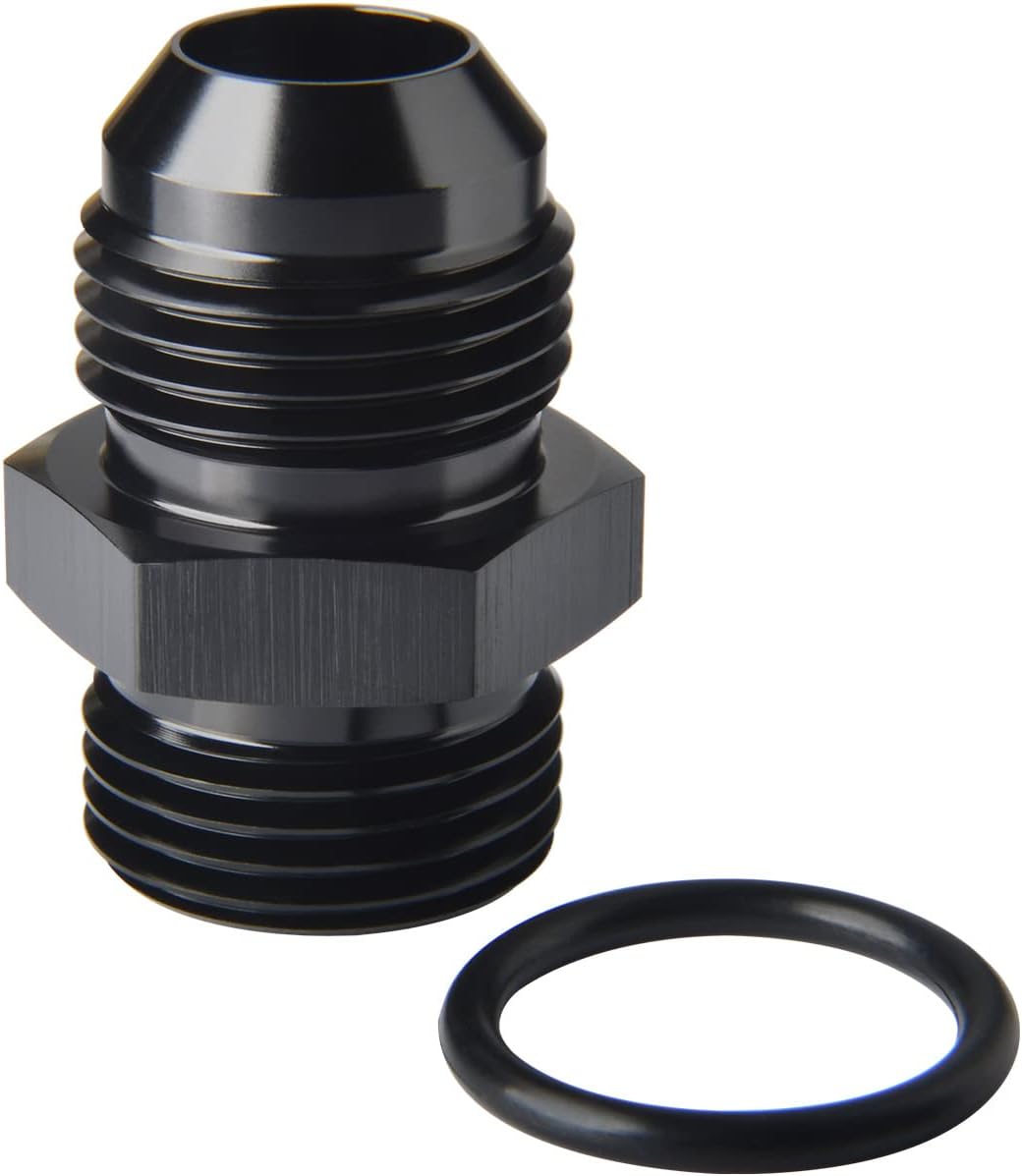 Accesorios Tubería Combustible Adaptador Combustible YSIL 10AN A 10AN ORB -  Aleación Aluminio Anodizado - 2 Unidades Conector ORB Aluminio