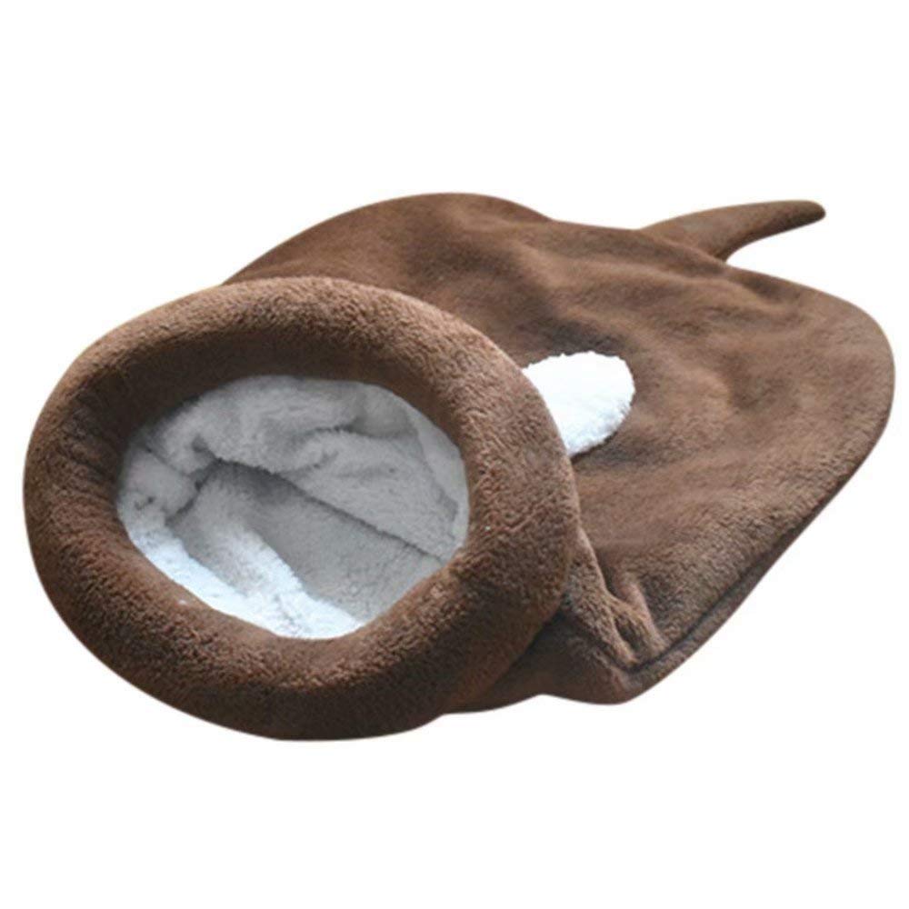 Creatwls Cat Sleeping Bag Self Warming Mat, Bag Beds for Cats or Dogs Soft Animal Nest Cat Dog Animal Cave House, Washable Cat Beds