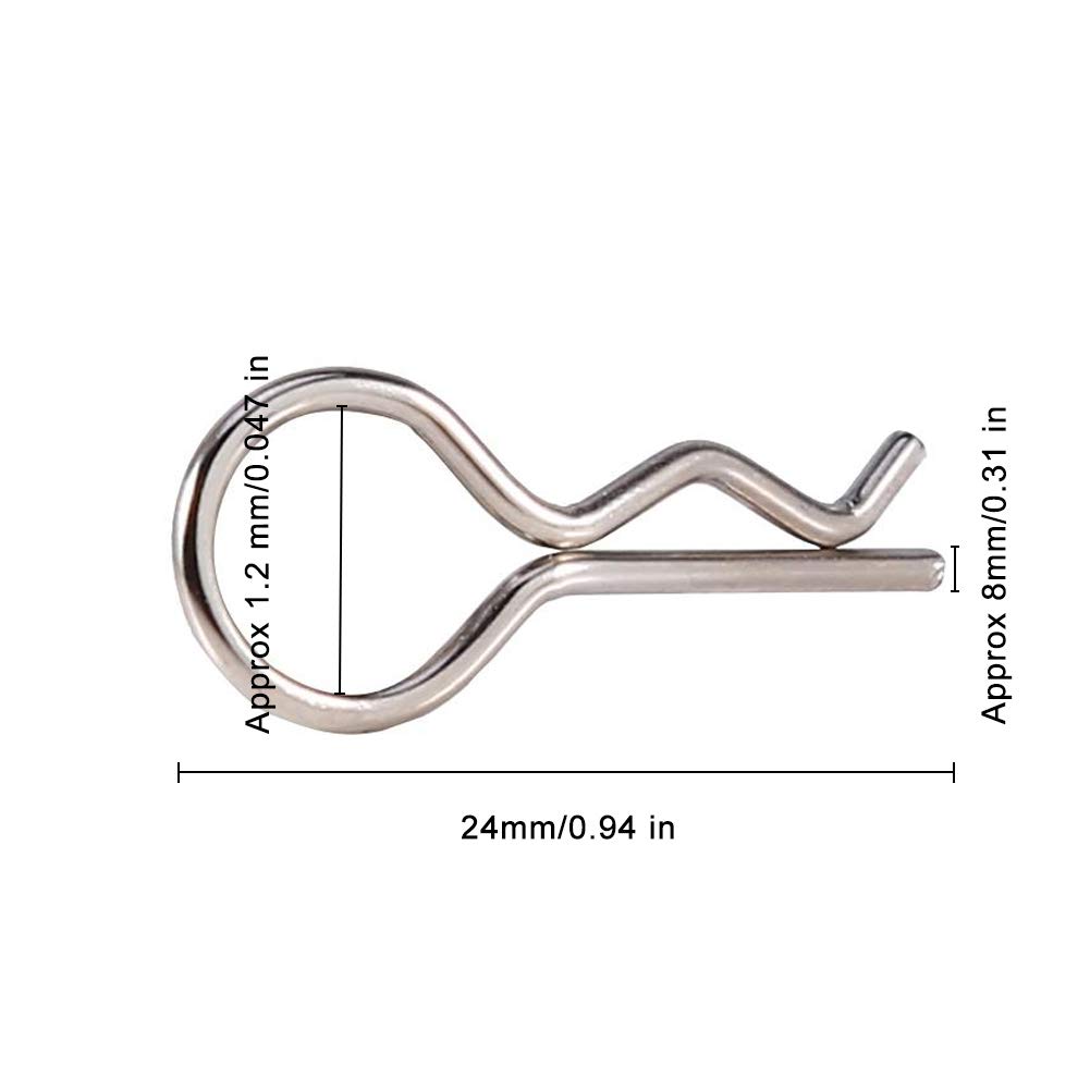 Clips De Carrosserie 1/10 Et Câble Métallique 120mm HRC-2051F