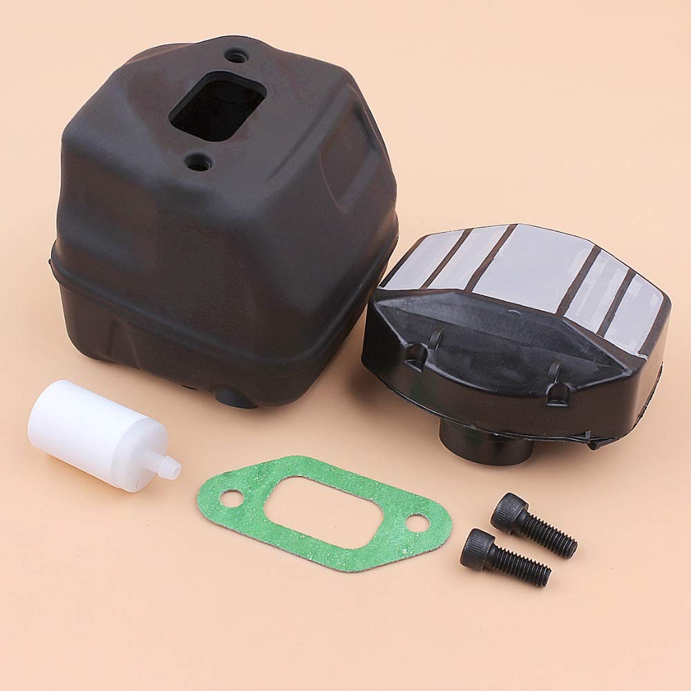Tiempo Beixi Silenciador de Escape de Aire de Tornillo de Juntas Juego de Filtro Compatible con Husqvarna 357XP 357 359 2159 Jonsered CS2156 CS2159 de la Motosierra de Cadena Sierras de recambios