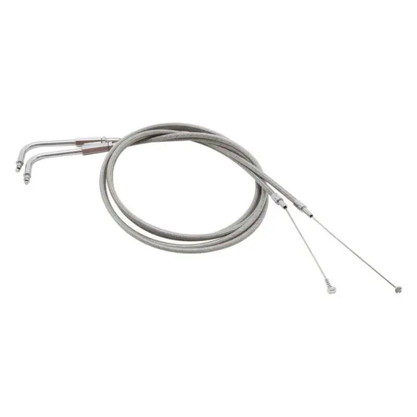 Cavo Acceleratore In Acciaio Inox Da 130 Cm Per Moto Per Harley FXD FLST FXST FLHRC FLHRCI FLHRI FLHT Sportster XL 883 1200 Road King
