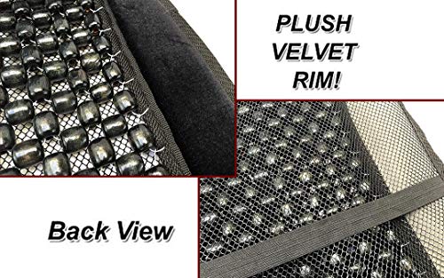 Image of Ultra Comfort Massage Cool Car Velvet Bead Seat Cushion for Swift
