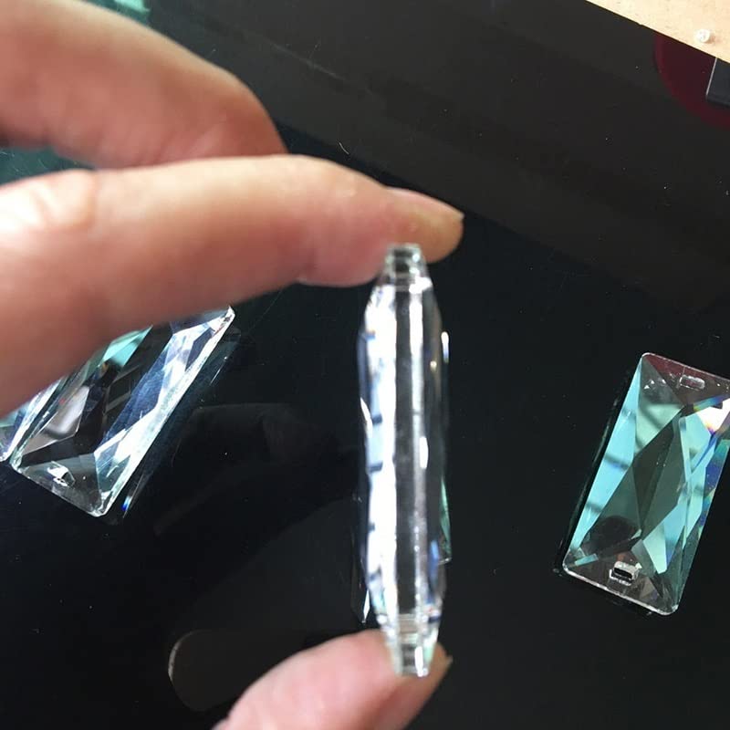 Lámpara prisma rectangular pieza cristales YUZGUHEY de repuesto para iluminación de 2'' 5