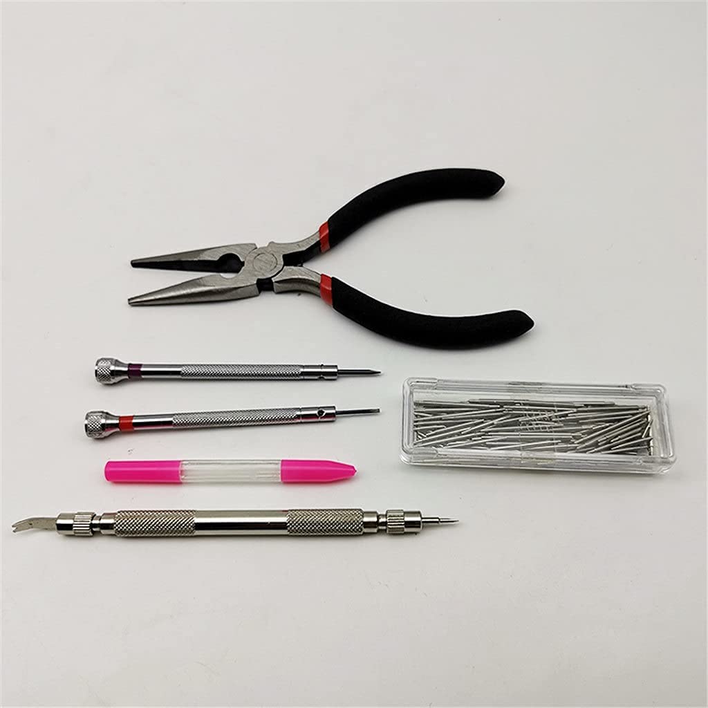 Uhrenreparaturwerkzeug, Kugelöffner, Gliederentferner, Armband-Set, Öffnungsmatte, Handdrücker, Zeigersatz, Uhrenpresse