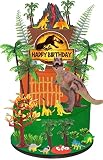 Xiliconie 46PCS Dinosaur Cake Toppers, Dinosaur Cupcake Toppers Dinosaur Statue Model With Dinosaur