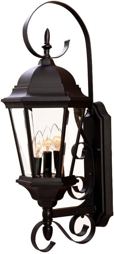 Acclaim 5413BK New Orleans Collection 3-Light Wall Mount Outdoor Light Fixture, Matte Black