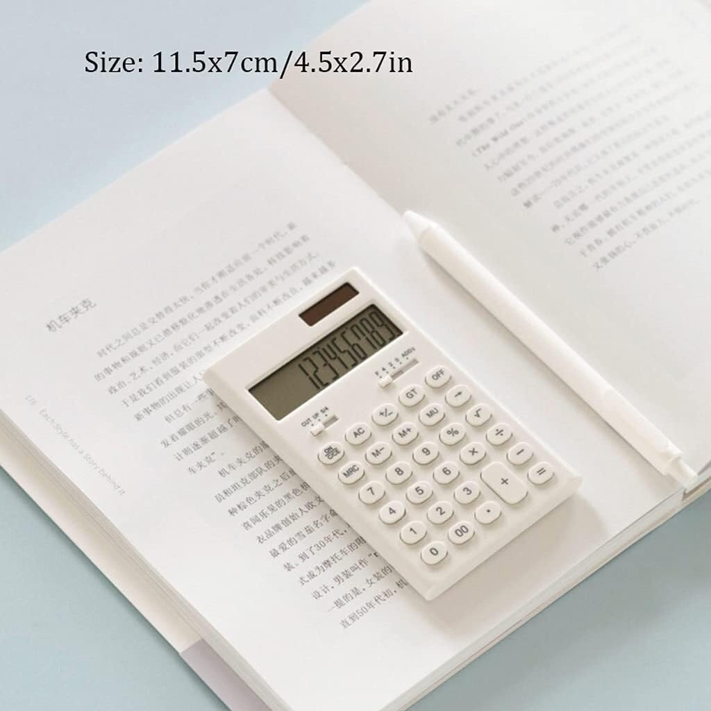 Calcolatrice per Ufficio Calcolatrice di Base Portatile Calcolatrice Solare Elettronica Tascabile Portatile Forniture for L'apprendimento degli Studenti Scuola