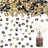 Cristales Decorativos Negro y Oro 10000 Piezas Diamantes Acrílicos 4 mm para Decoración Mesa Boda Fiesta DIY Manualidades Brillantes Reutilizables