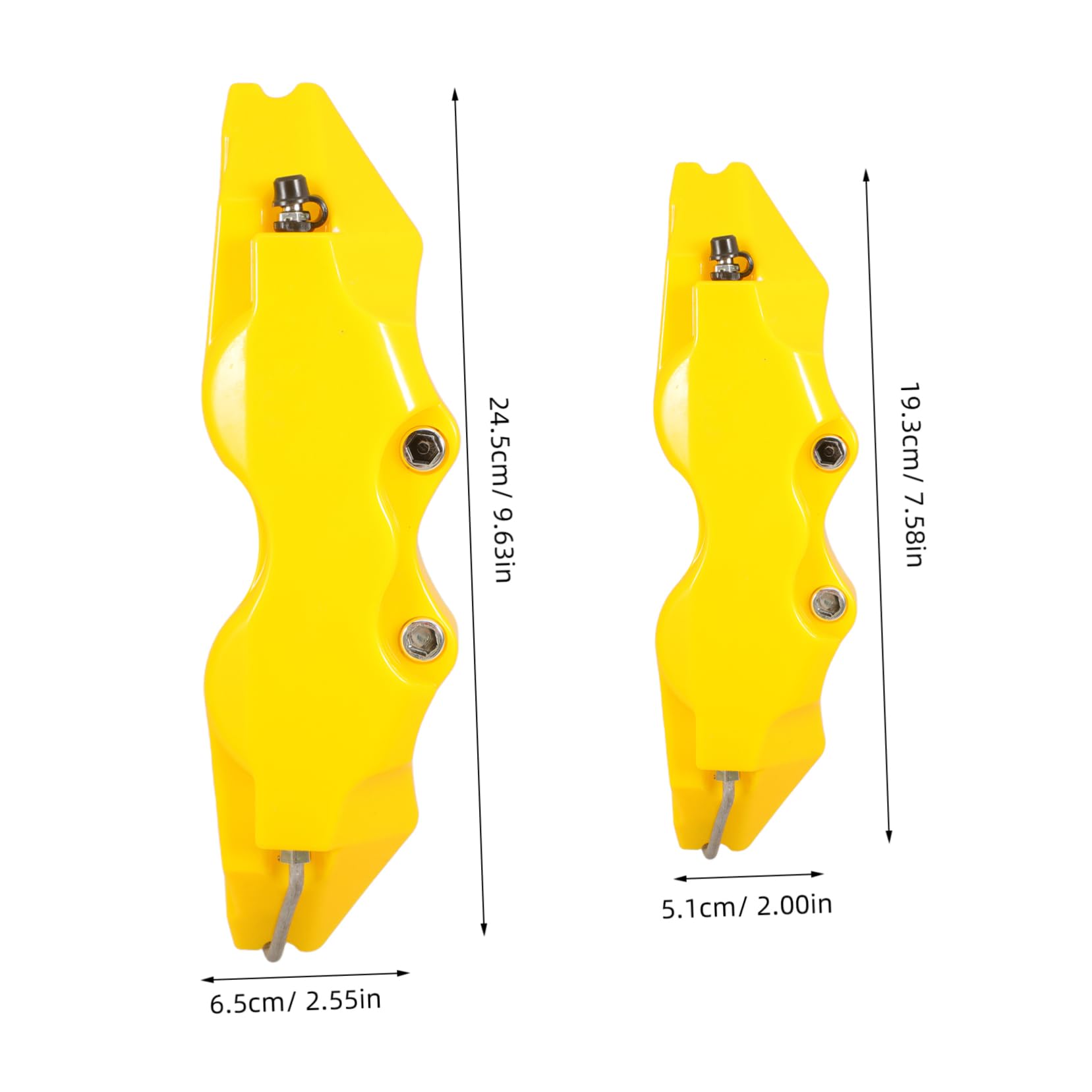 Couverture des Étriers De Frein Kit De Couvercles D’Étrier De Frein 3D 2 Ensembles Protection Complète Installation Facile pour Voiture Course Et Modifications Auto