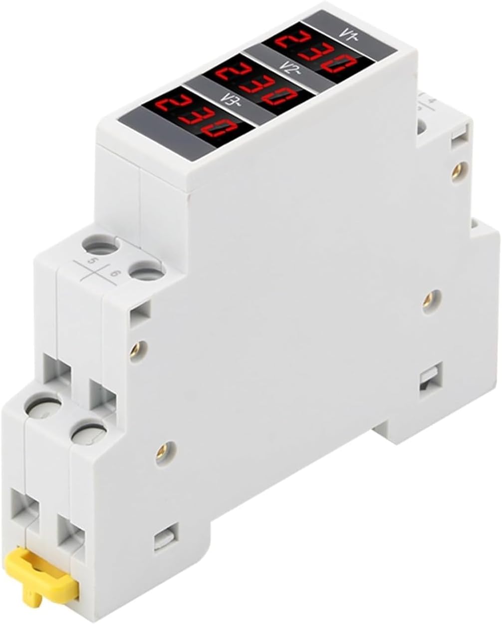 ALKOY Circuit Breaker SDM010 Modularized Rail Type AC Three-Phase Digital Voltmeter Electronic Electrical Instrument AC80-500V 1Pcs