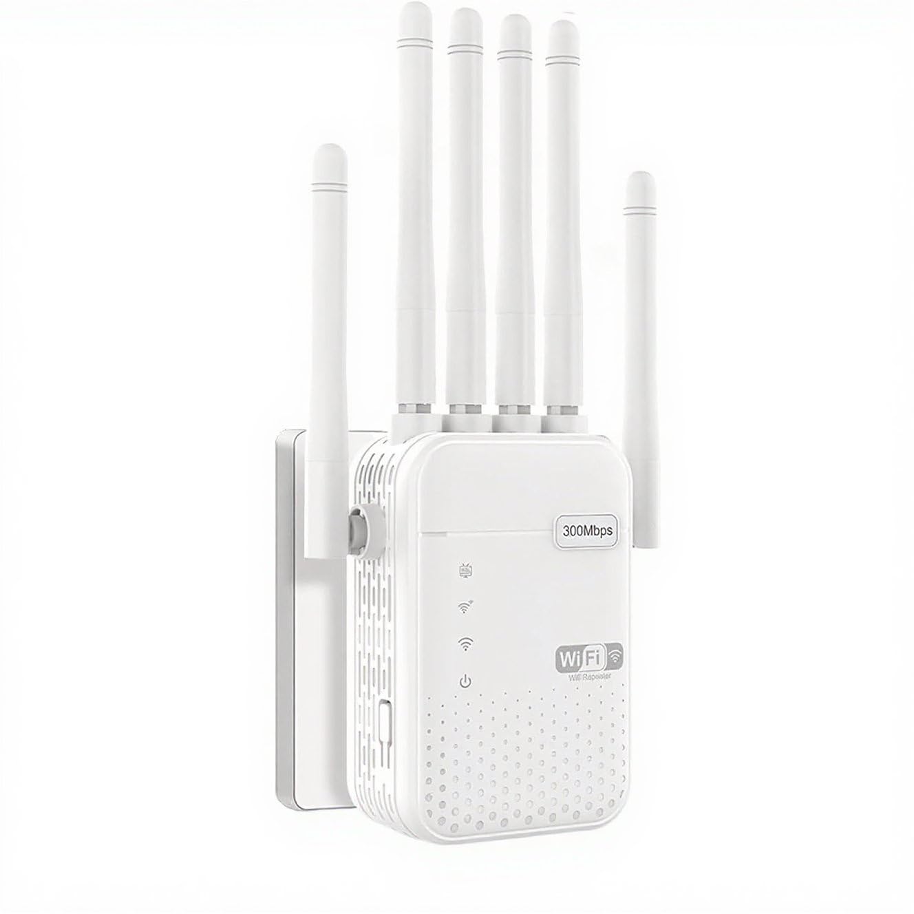 Repetidor WiFi, Amplificador señal WiFi,6 Antenas, 2 Puertos LAN, Cobertura de hasta 10000 Metros Cuadrados, Adecuado para oficinas y hogares, fácil de Instalar