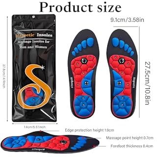 Solette Magnetiche Solette per Massaggio Magnetico per Uomini Donne Solette Magnetiche Dimagranti Adatte a Insegnanti e Anziani per Aiutare a Ridurre la Pressione del Piede (Codice M 40 a 43)