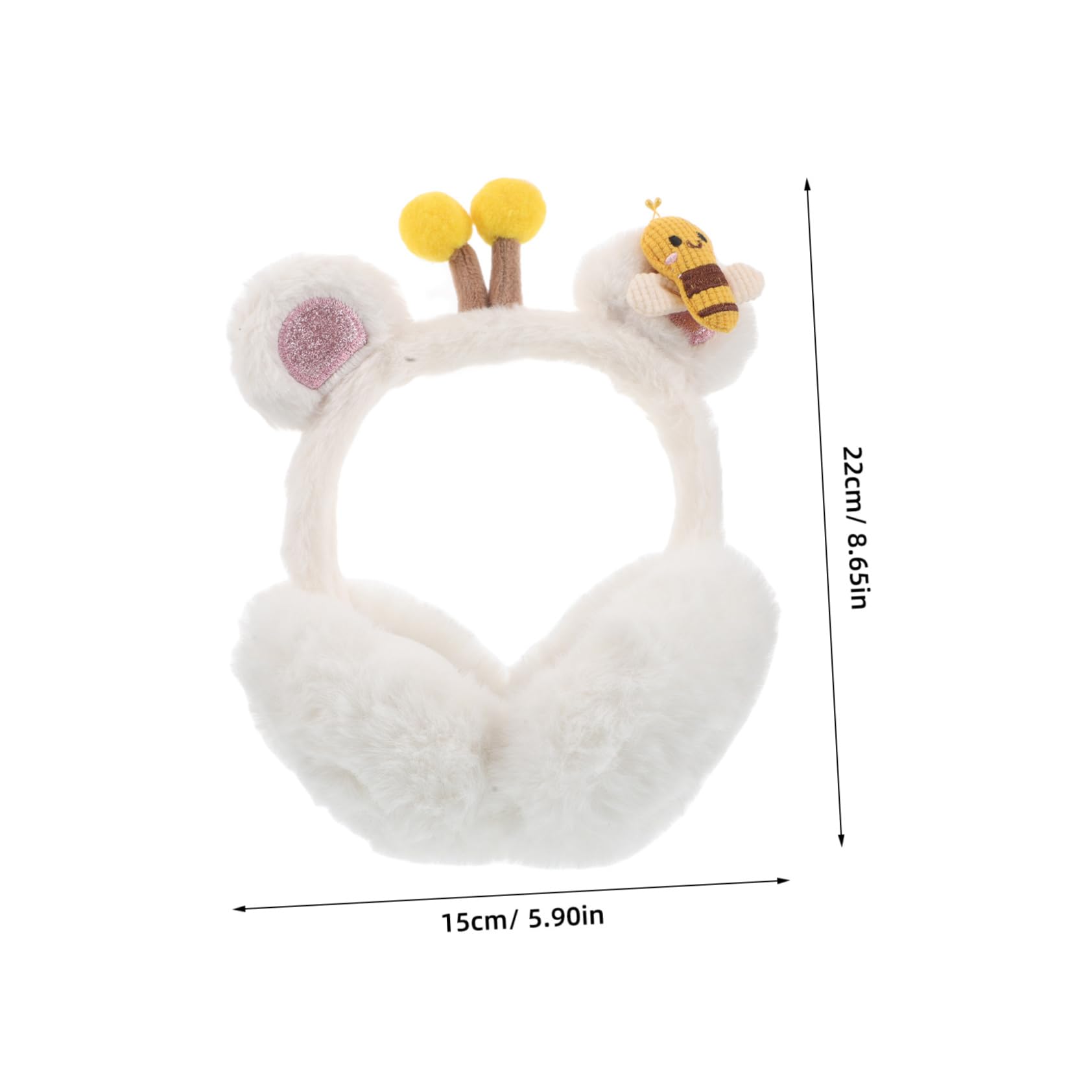 Beavorty Thick Plush Bee Ear Kids Winter Earmuff Cold Weather Ear Cover for Women Girls Boys