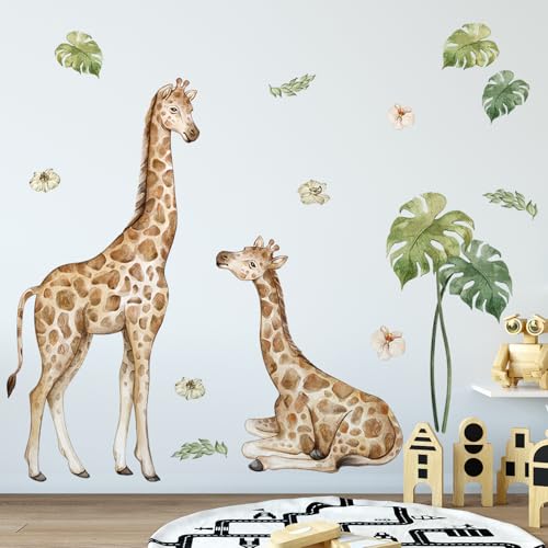 Vinilos decorativos 3D adhesivos removibles de animales de la jungla miniatura 1
