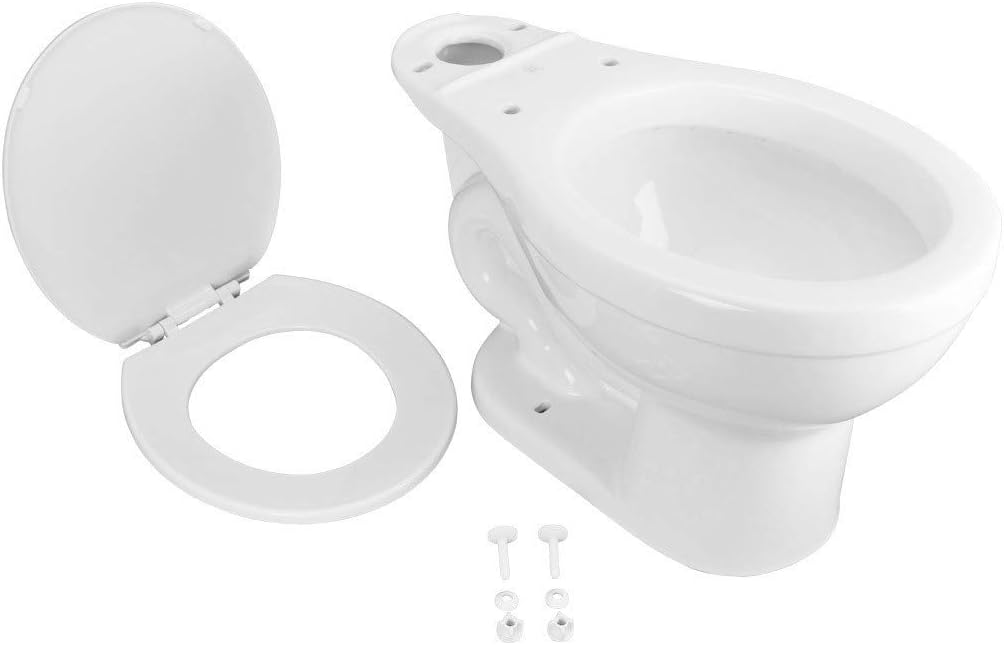 RENOVATORS Supply Manufacturing Troyt Corner 2-Piece 0.8 GPF/1.6 GPF WaterSense Dual Flush Round Toilet in White with Slow Close Seat 17668