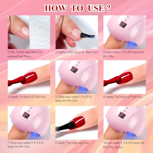 Set de esmaltes en gel rojo 15 colores miniatura 6