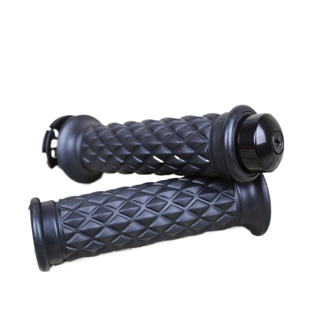 1 Paar 7/8 '' 22 MM Vintage Motorradgriffe Cafe Racer Grid Braun Schwarz Griffe Für Lenker Gummimaterial MotorradGriffe