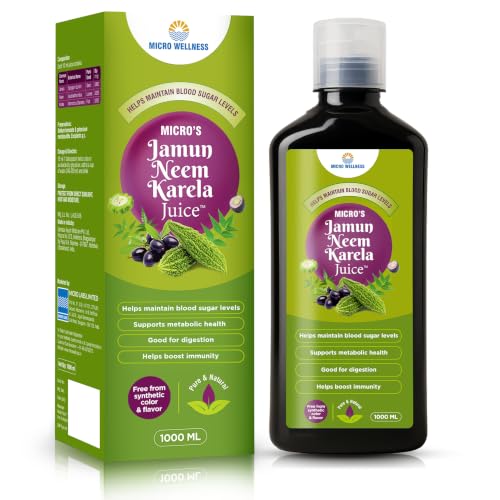 Image of Jamun Neem Karela Juice | Herbal Juice for Blood Sugar Support & Metabolic Health | Supports Digestion & Immunity | No Synthetic Colour or Flavour | Ayurvedic Wellness Drink - 1000ml