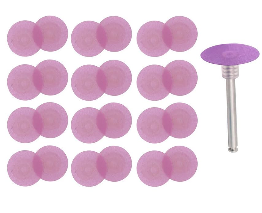 AmeriCan Goods 100/Pcs Dental Medium 12mm Snap-On Pink Polish Discs Dental Polisher Discs