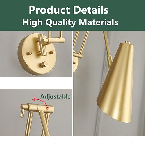Miniatura 3 de Apliques de pared ajustables de brazo Largo Estilo granero, casquillo E27, Estilo Industrial Retro antiguo, regulables, ideales para restaurantes,