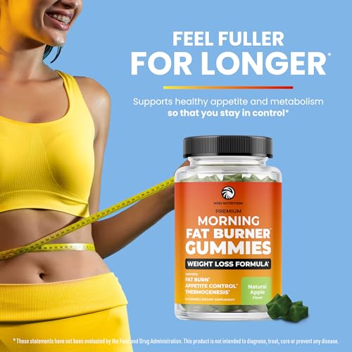 Morning Fat Burner Gummies | Weight Loss for Women & Men | Appetite Suppressant & Metabolism Booster | Thermogenic Belly Fat Burner with Green Tea, Garcinia, Green Coffee Bean & More | 60 Gummies - Image 5