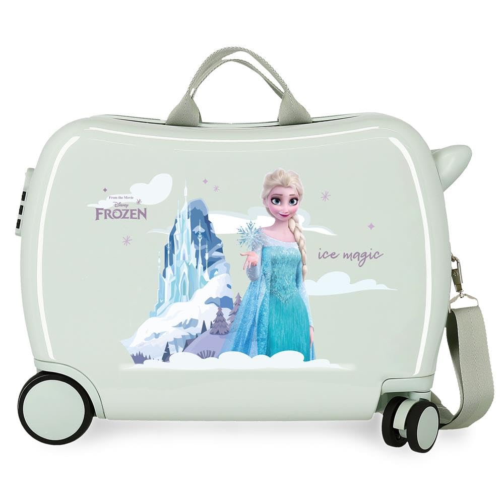 Disney Frozen Arendelle is Magic Walizka Dziecięca Zielony 50x38x20 cms Sztywne ABS Zamknięcie kombinowane boczne 34L 1,8 kg 2 Koła Bagaż Ręczny, Zielony, Talla única, walizka dziecięca