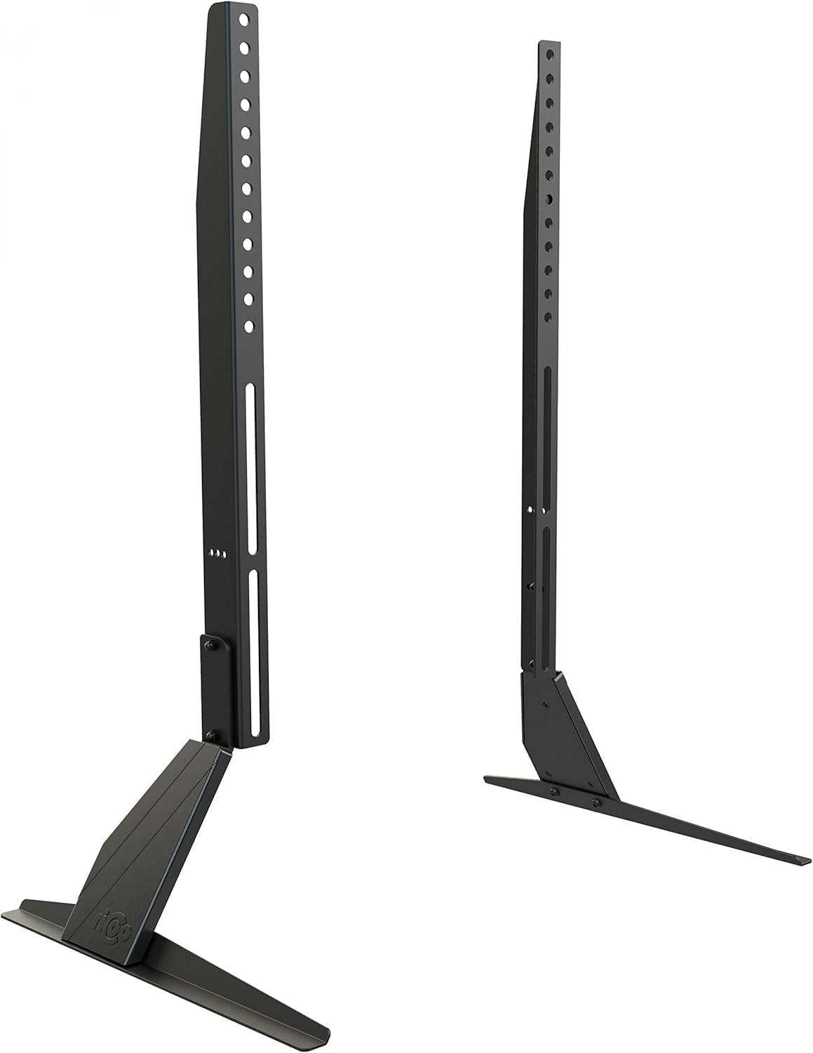 RICOO TV Unit Stand FS512 Rack Monitor Mount Universal LED Curved QLED QE OLED Television Pedestal Shelf Table Screen Heightening Plinth Frame / 30"-65" Inch/VESA 800x400 / Black