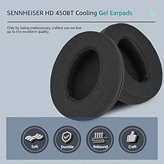 Wzsipod Mousse Coussin Coussinets pour Sennheiser HD 4.50BT/HD 4.50BTNC/HD4.50SE/HD4.40BT/HD4.30G/HD4.20S/HD458BT/HD 450/HD450BT/HD400S/HD350BT-Fabriqué en Tissu（Noir）