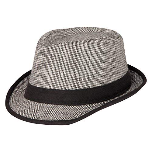 Chapeau fedora polyester coton hm35gray gris cap-act-044 multicolore