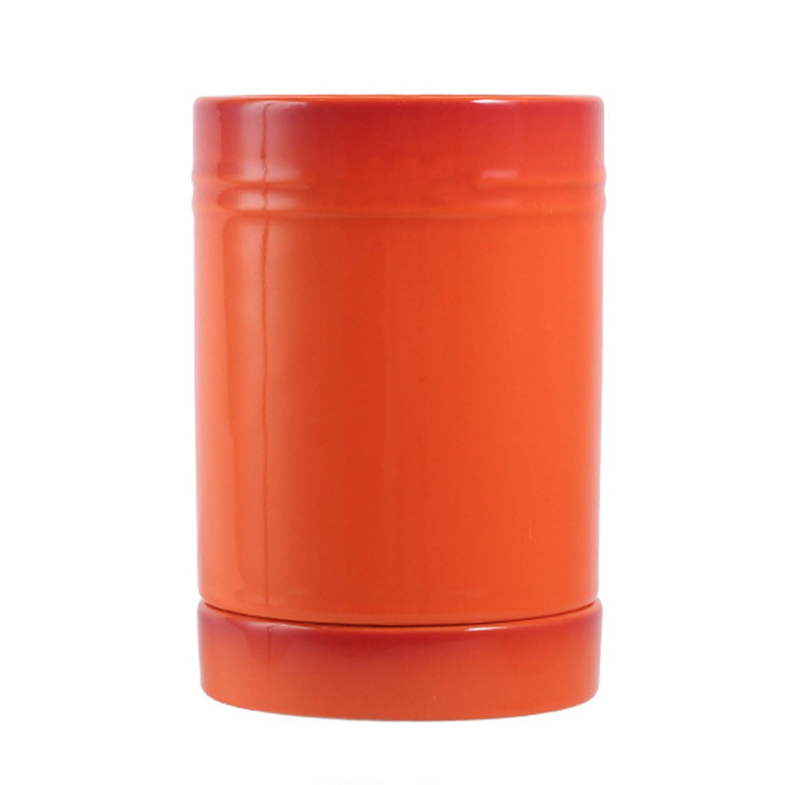 Organizador de cerámica para utensilios de cocina con diseño degradado naranja