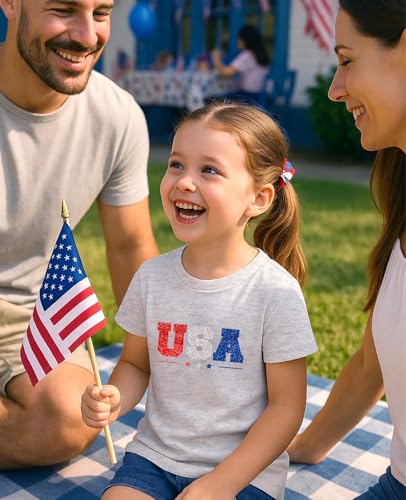 Flafens Summer Girls Shirts - Cute T-Shirt Graphic Tee Soft Cotton Crewneck Short Sleeve Tops4