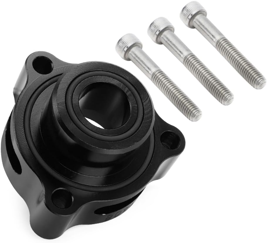 Blow Off Valve Adapter BOV Adapter Compatible with Ford Fiesta/Mustang/Fusion/Edge/Escape/Transit/Bronco 1.5 1.6 2.0 2.3 2.7L More Models, Fit for EcoBoost Turbo - CNC Billet Aluminum Black