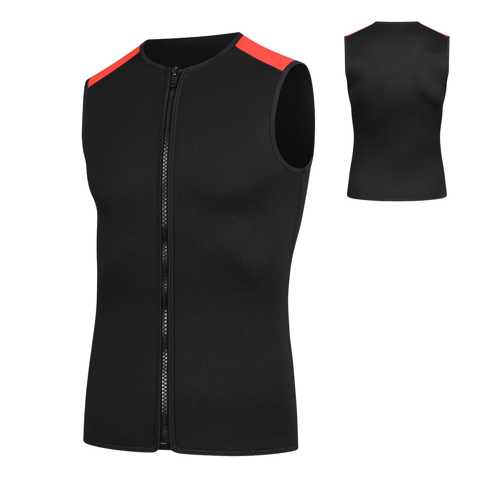 doorslay Gilet da uomo senza maniche, con cerniera frontale da 3 mm, in neoprene, per nuoto, snorkeling, surf, immersioni