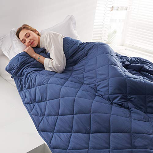 CHIAVE Weighted Blanket for Adults 25 lbs 60"x80" Queen Size with Removable Cotton