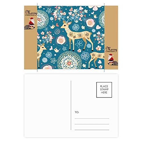 Lot de 20 cartes de remerciement cerf bleu papeterie mariage et anniversaire