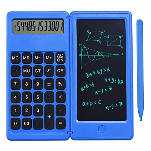 Calculadora de 6 pulgadas Calculadora financiera de escritorio Tableta de escritura LCD Bloc de dibujo digital Calculadora plegable Pantalla de 12 dígitos con lápiz óptico Botón de borrado para uso d