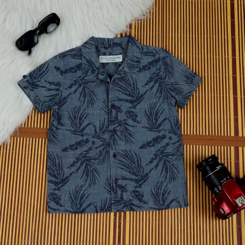 Image of Boys Denim Printed Shirt 2-14 Years
