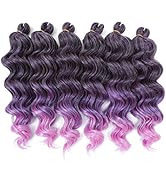 Ocean Wave Crochet Hair Deep Wave Crochet Natural Ombre Ocean Wave Braids Hair for Black Women Sy...