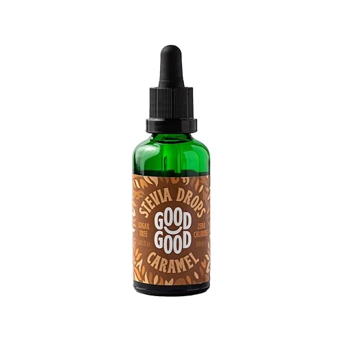 Good Good Good - Gotas de stevia de caramelo 17 onzas líquidas17fl oz sin azúcar y totalmente natural Apto para diabéticos Sustituto sin azúcar y