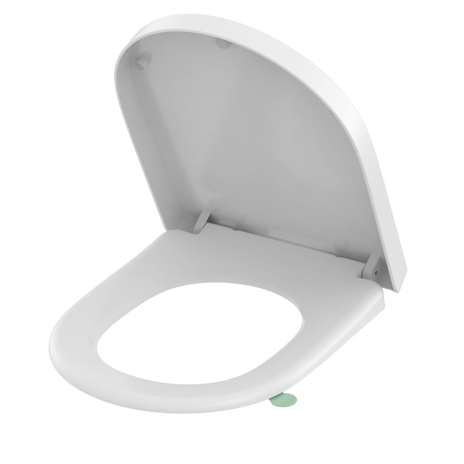 YEAUPE PRO D-Shaped Soft Close Toilet Seat, White PP Diamond Design, Quick Release for Easy Cleaning, Top Fix, Adjustable Hinges, Anti-Slip Universal Bathroom Toilet Seat, 47 x 37 cm (Bright White)