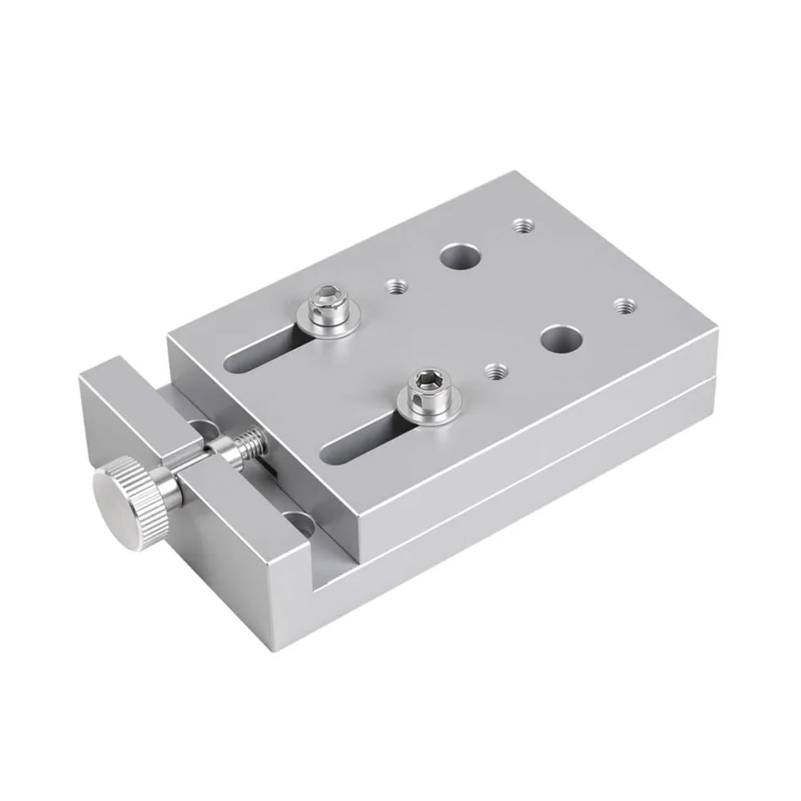 Recorrido de 20 mm, plataforma de 60 x 100 mm, guía de tornillo manual, eje X, plataforma lineal compacta